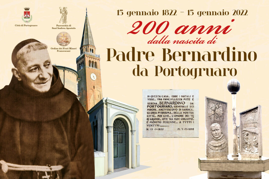 Il 15 Gennaio 2022 Portogruaro celebra il bicentenario della nascita dell’illustre concittadino Padre Bernardino.