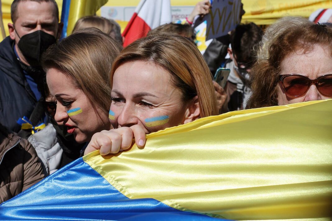 VeneziaOrientale@news: manifestanti per la pace in Ucraina, Portogruaro