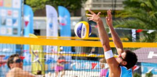 A Bibione la prima e unica tappa di beach paravolley VeneziaOrientale@news: giocatori di beach volley