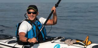 125 miglia per un respiro: la tappa finale a Bibione VeneziaOrientale@news: Alessandro Gattafoni sul suo kayak