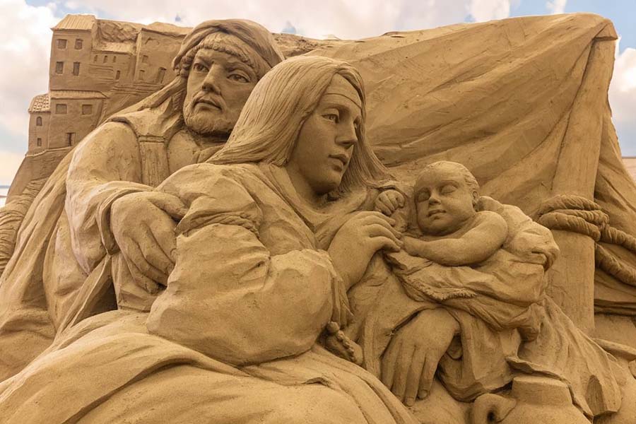 Una scultura di sabbia a Lignano