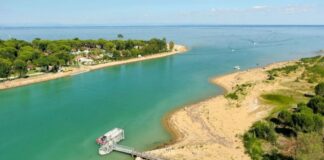 X River: il passo barca più bici che attraversa il Tagliamento X River, Tagliamento, basso barca