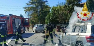 Auto in fiamme a Pordenone. Necessario l’utilizzo della schiuma antincendio incendio fiume veneto
