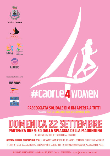 La locandina della #Caorle4Women