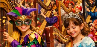 Carnival Harp-Parade: oltre 50 arpe in concerto al Teatro Russolo per il Metodo Suzuki