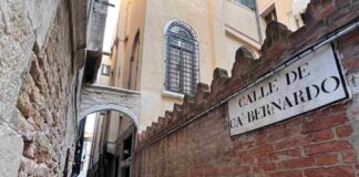 San Polo, chiusa parte di Calle Ca’ Bernardi per elementi pericolanti Calle Ca' Bernardi